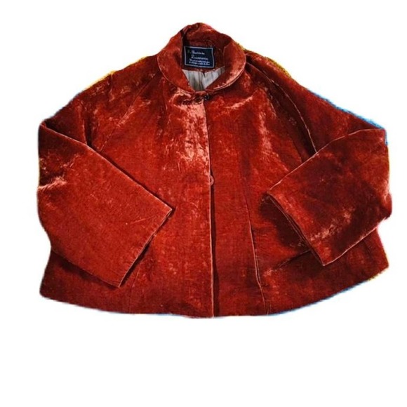 Adorable rust orange velvet - Picture 2 of 6